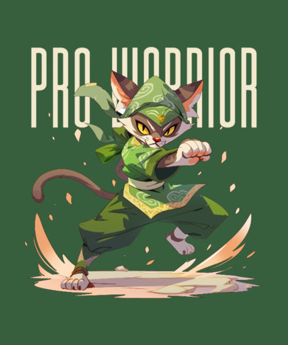T-Shirt Design Creator With a Warrior Graphic Inspired by The Last Airbender 