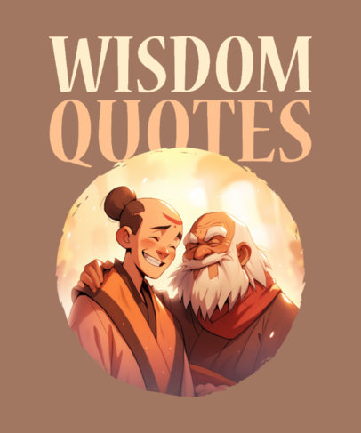 Quote T-Shirt Design Template Inspired by The Last Airbender Characters 4940a-6155