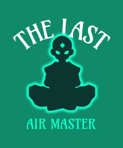T-Shirt Design Creator With an Air Master Graphic Inspired by The Last Airbender Netflix Show