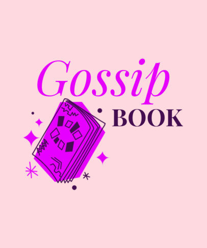 T-Shirt Design Creator Featuring a Gossip Book Graphic Inspired by Mean Girls 2276k-6153