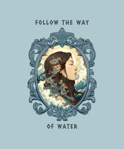 Water-Themed T-Shirt Design Maker Inspired by The Last Airbender Series