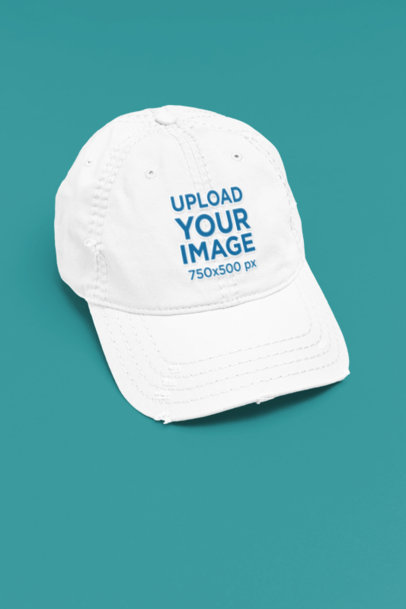 Mockup of an Otto Cap Dad Hat Placed on a Customizable Backdrop