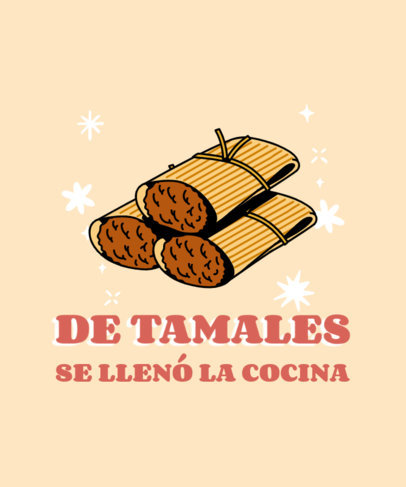 T-Shirt Design Maker Featuring a Tamales-Themed Quote for February 2nd