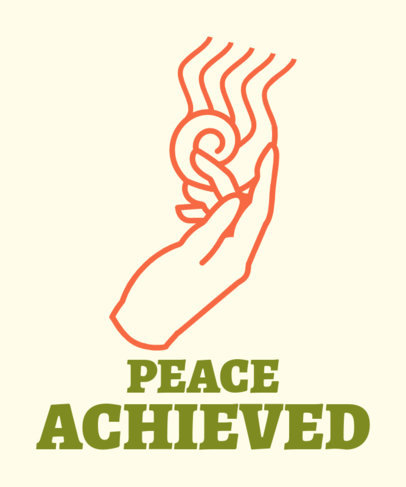 T-Shirt Design Generator With a Peace Quote Inspired by The Last Airbender Series