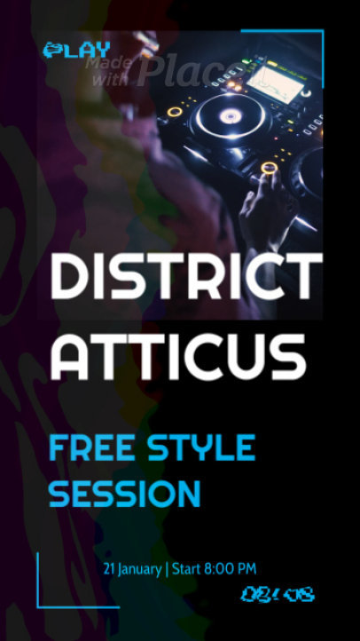 Instagram Story Video Template with Animated Text for a DJ Event Ad