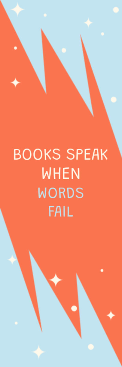 Bookmark Design Creator with Sparkling Graphics and a Zig-Zag Background 6174b