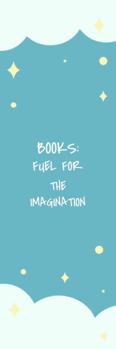 Bookmark Design Maker for World Book Day Featuring Cloud Illustrations 6174d