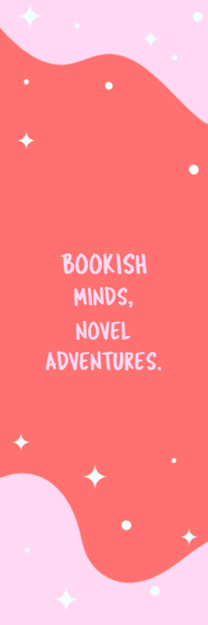 Bookmark Design Template Featuring a Quote with Sparkle Graphics 6174e