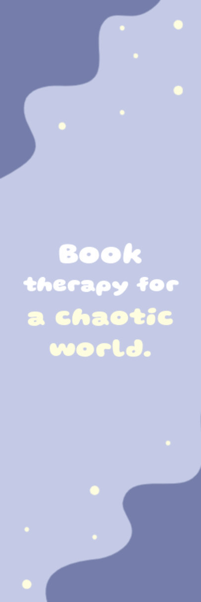 Bookmark Design Generator with a Quote About Reading as a Therapy 6174g