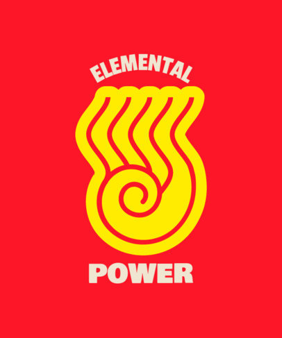 T-Shirt Design Maker With an Illustrated Symbol Inspired by the Last Airbender Show 5947n-6156