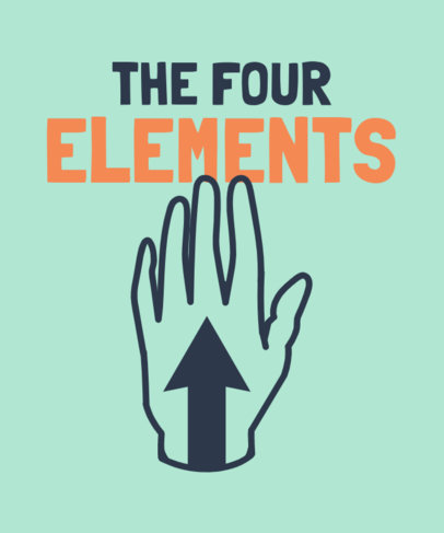 T-Shirt Design Generator Featuring a Hand Graphic Inspired by The Last Airbender