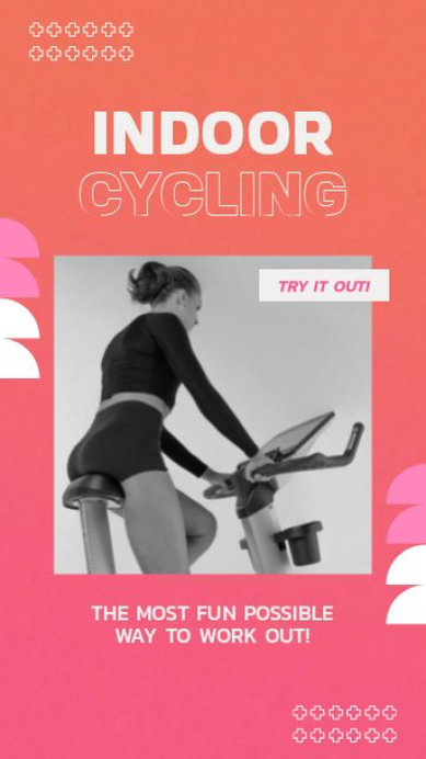 Instagram Story Video Template to Promote a Workout Indoor Cycling Studio