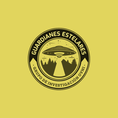 OVNI Phenomenon Research Group Logo Creator Featuring a Spaceship Graphic 6301a