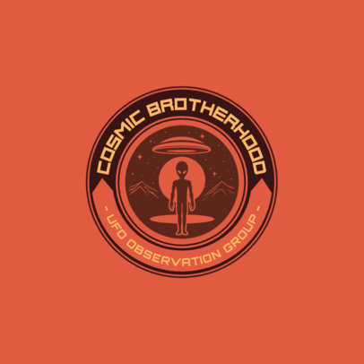 Logo Creator Featuring an Alien Graphic for a UFO Observation Group 6301e