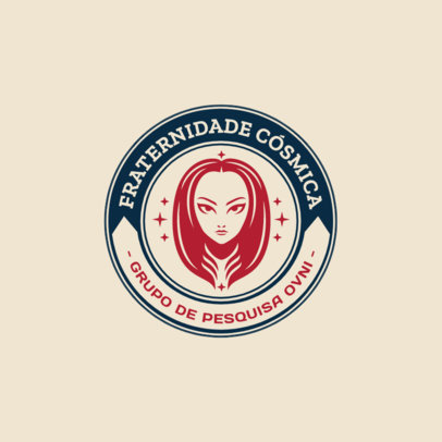 OVNI Research Group Logo Maker Featuring an Emblem with an Alien Face 6301h