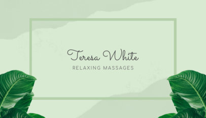 Business Card Maker for Relaxing Spas with Relaxing Stones