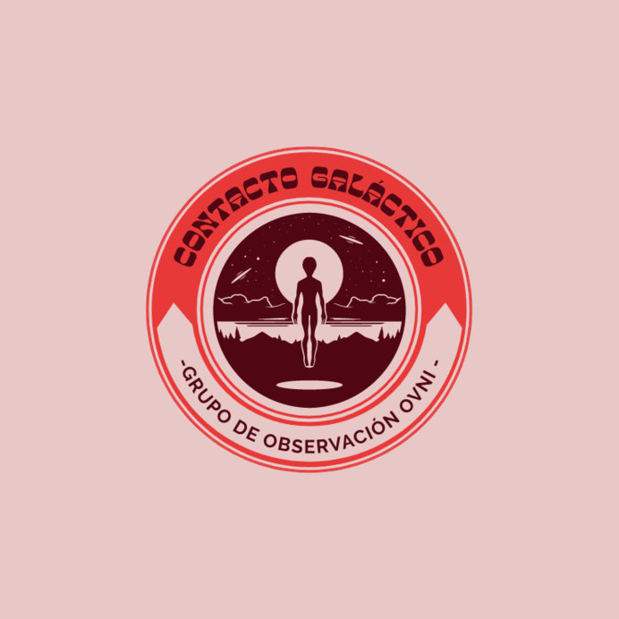 Logo Creator for an OVNI Research Group Featuring an Emblem with a Martian
