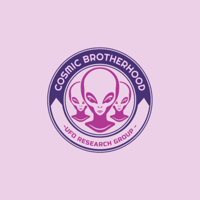 Logo Maker Featuring Alien Heads for a UFO Research Organization 6301l