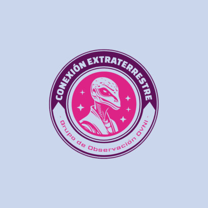 Alien Seekers Club Logo Maker Featuring an Illustrated Reptilian 6301o