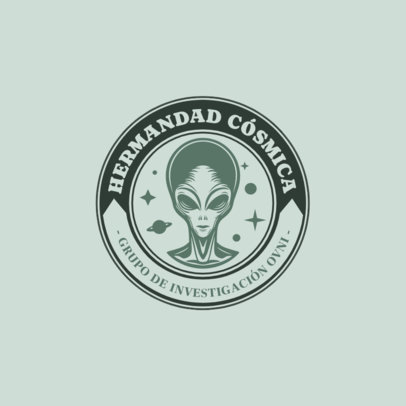 Logo Generator for an OVNI Research Club Featuring a Martian Illustration 6301c