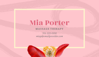 Business Card Maker for  Spa Resort with Tropical Plants