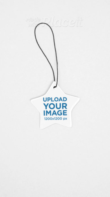 Video of a Star-Shaped Ornament Placed on a Customizable Backdrop