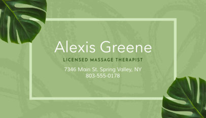 Business Card Maker for Relaxing Spas with Tropical Flowers Images