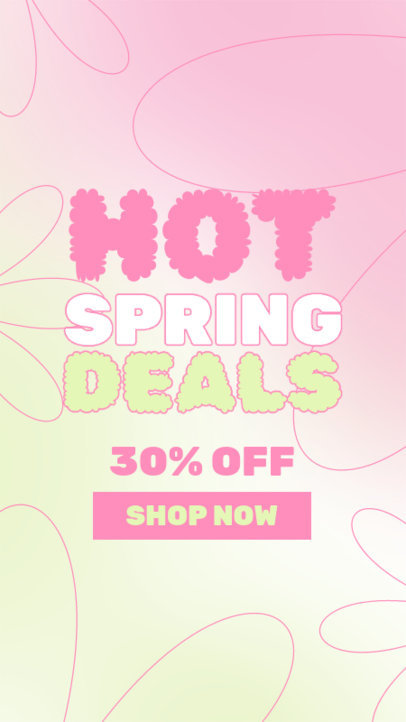 Colorful Instagram Story Template for a Spring Sale Ad