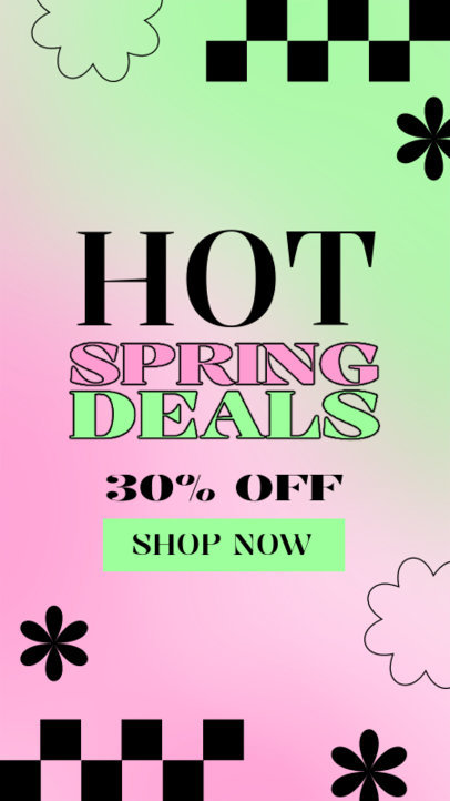 Instagram Story Generator with a Colorful Background for a Spring Sale