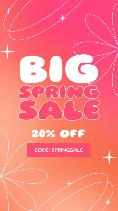Instagram Story Creator with a Chunky Typography for a Big Spring Sale 5028n-6180