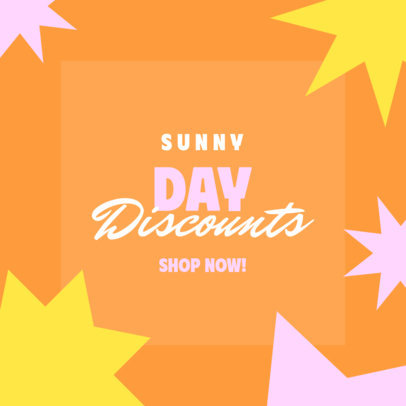 Instagram Post Maker for a Spring Sale Featuring Star Graphics