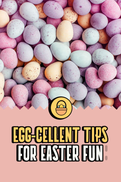 Pinterest Pin Maker Featuring Egg-Hunting Fun Tips for Easter 4810j-6179