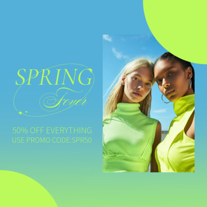 Instagram Post Maker Featuring a Spring Fashion Sale Promo 5228i-6184