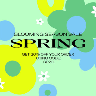 Instagram Post Creator With an Ad for a Spring Promo Code 2039i-6184