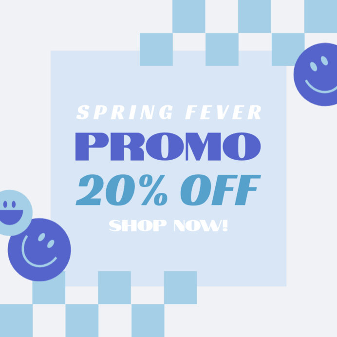 Instagram Post Template Featuring Smiling Faces for a Spring Sale