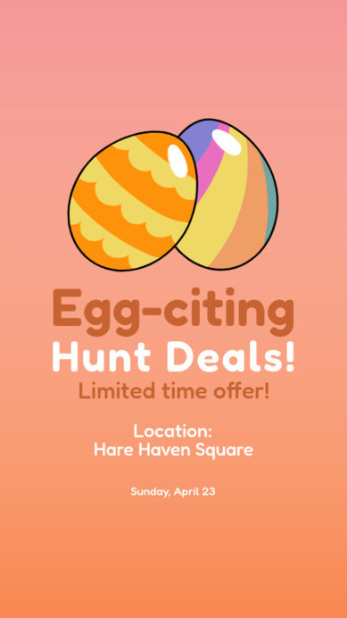Easter Instagram Story Generator for an Egg-Hunt-Themed Offer Deals