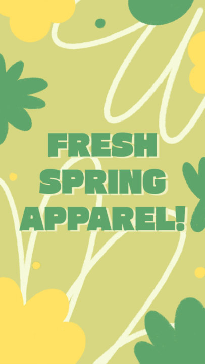 Instagram Story Maker with Illustrated Flowers to Promote a Spring Sale 5130l-6180