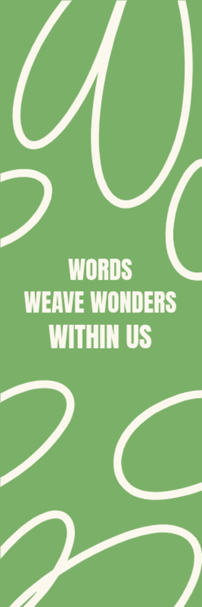 World Book Day-Inspired Bookmark Design Maker Featuring an Illustrated Background 6174l