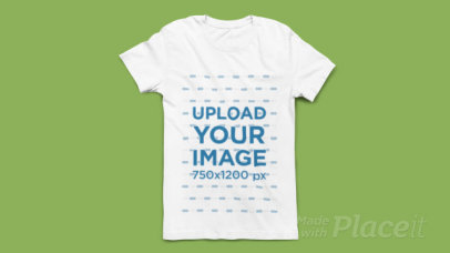 Video of a Bella Canvas Round-Neck T-Shirt Lying on a Customizable Surface