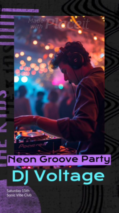 Instagram Story Video Generator with Animated Text for a DJ Party Ad 2205b 7641
