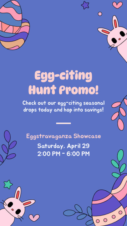 Instagram Story Template Featuring a Special Promo With an Egg-Hunting Theme