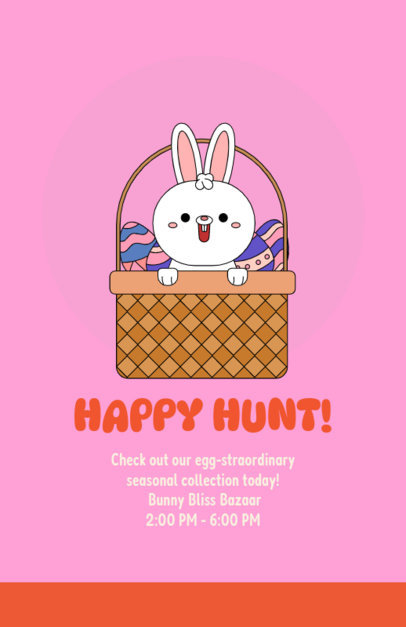 Flyer Design Template Featuring an Ad for an Easter Collection Sale