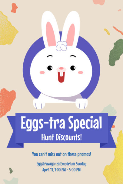 Easter Flyer Design Generator Featuring an Egg-Hunt-Themed Offer