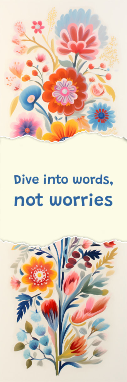 Reading-Themed Bookmark Design Generator for World Book Day 6175e