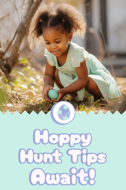 Pinterest Pin Creator Featuring Easter Egg-Hunting Ideas for Kids 4810l-6179