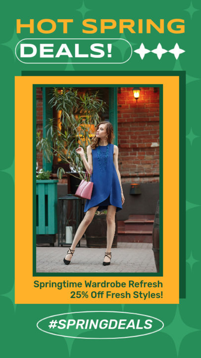 Instagram Story Maker with Stars for a Hot Spring Sale Ad 4370k-6181