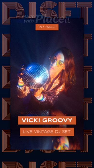 Instagram Story Video Maker Promoting a DJ Live Performance