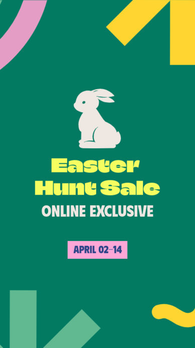 Illustrated Instagram Story Generator to Promote an Easter Hunt Sale