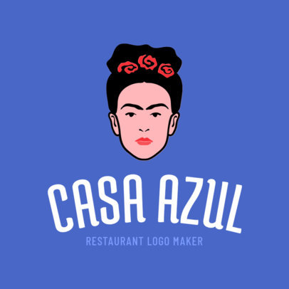 Mexican Restaurant Logo Maker - Blue Theme