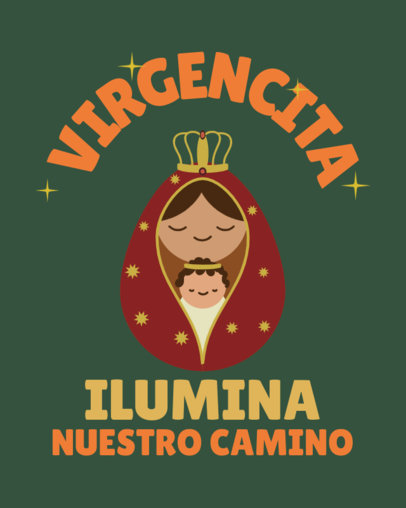 Instagram Post Maker with a Virgin Illustration for Dia de la Candelaria